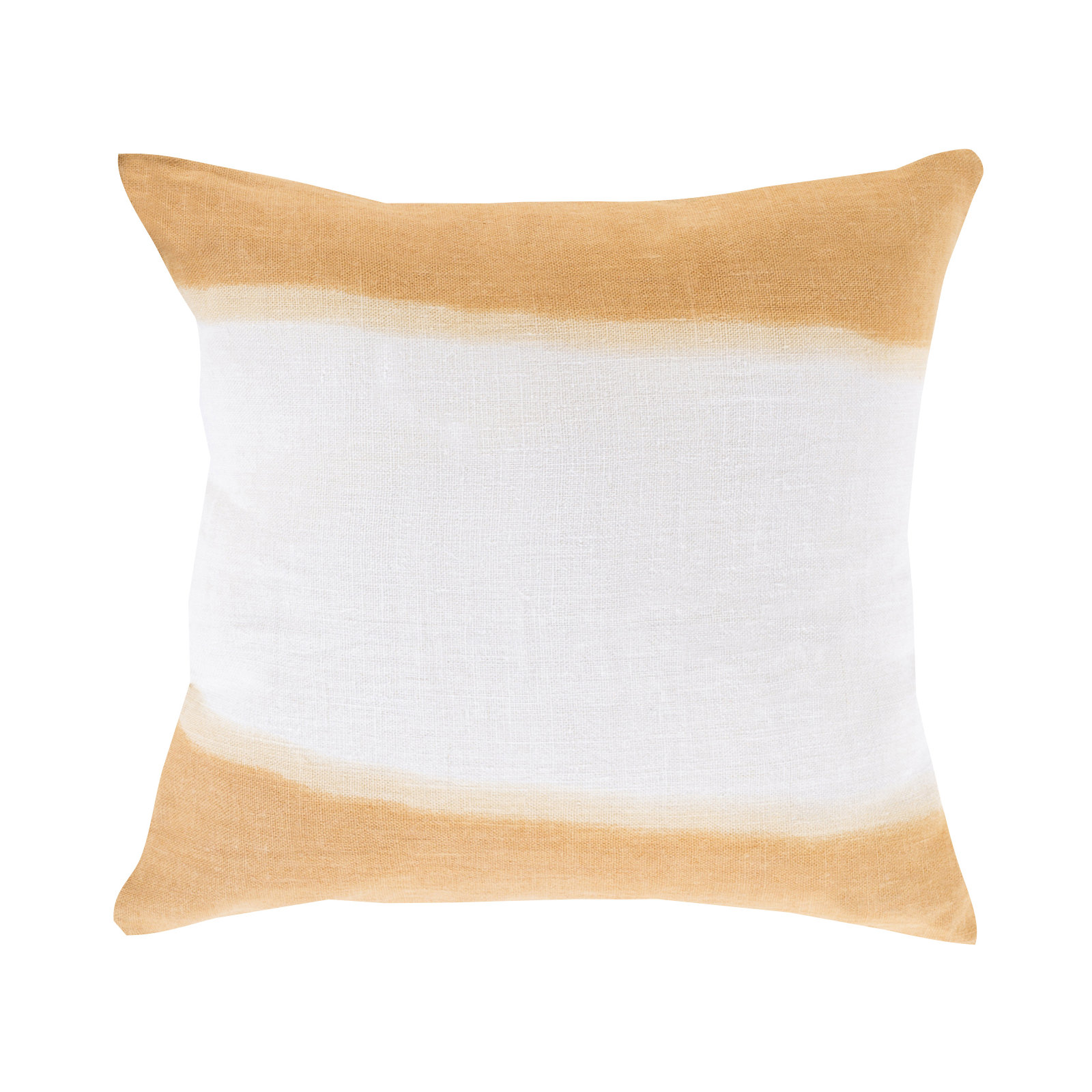 Striped Throw Pillow, 18" H x 18" W x 4" D, Tan, Polyester