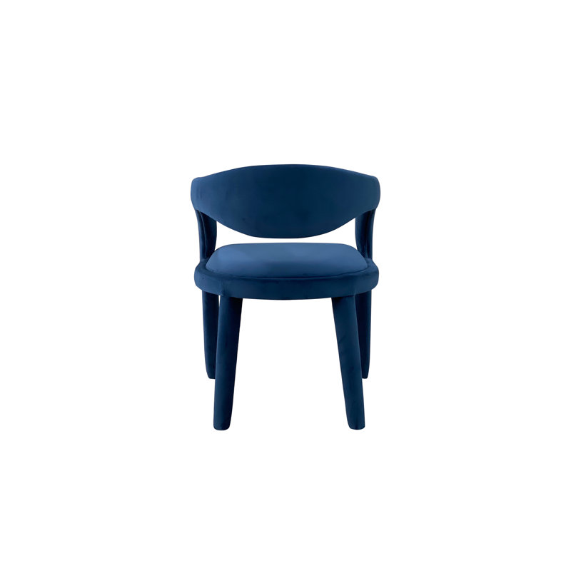 Chaise avec accoudoirs en velours Irwinton