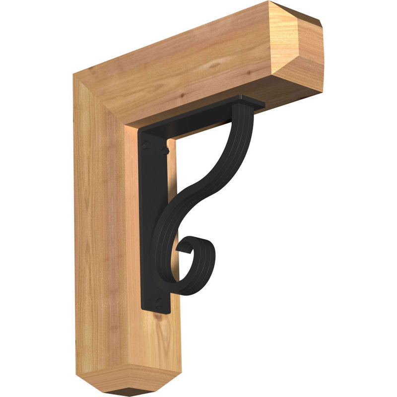Support triple Ironcrest de 4 po Ashford, H 16 po x P 13 1/2 po, Cèdre rouge de l'Ouest l 4 po x T 4 po (sciage br