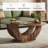 Coffee Table with Storage Shelf and Wooden Frame-934543898