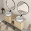 Ensemble de meuble-lavabo double 60 po avec plateau en pierre reconstituée Eaton-710271484-710271482