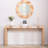62" Long Entryway Table,Modern Console Table with Chevron Patterned Top