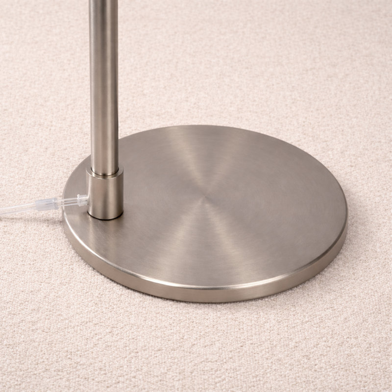 Lampe sur pied Serene Nickel brossé avec interrupteur rotatif