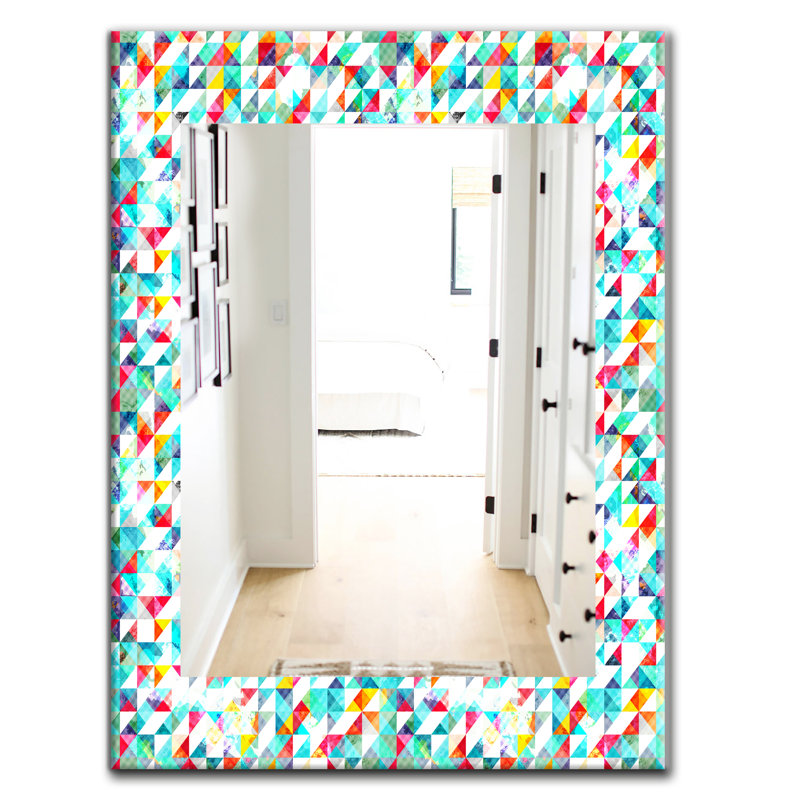 Glass Frame Mirror, 24" H x 32" W