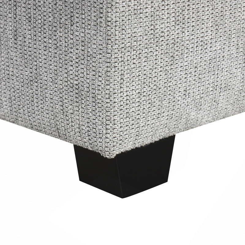 Canapé modulaire, canapé-lit escamotable en L de 90 po avec méridienne, rangement et supports USB, Gris clair