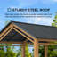 Cedar wood gazebo KORAB - 335cm x 400cm, anthracite