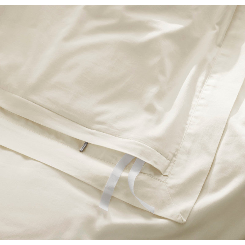 Signature Hemmed Duvet Set, Queen Duvet Cover + 2 Standard Shams, Cream