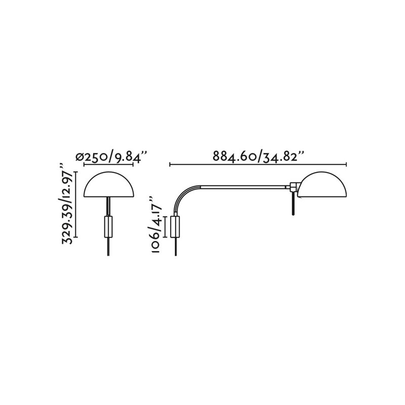 Dominica Wall Lamp, Black