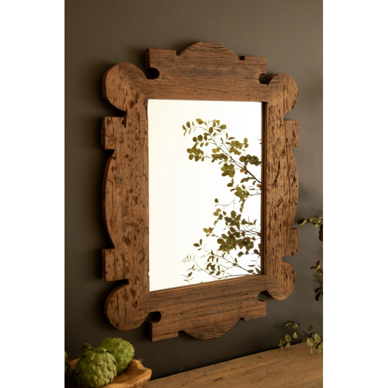 Miroir en bois récupéré