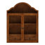 Meuble mural rustique vintage en bois massif vieilli avec élégant plateau ondulé - 76,5 x 22 x 60 cm - Bois massif, MDF et verre trempé - 1 pièce - Meuble de cuisine - Brun - Charme rustique