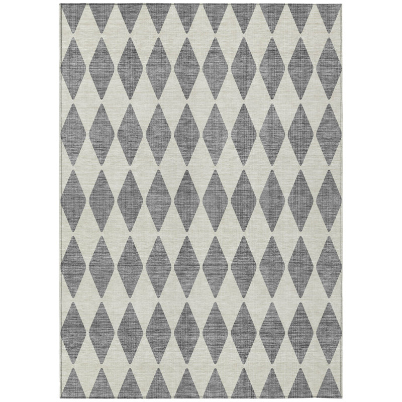 Loreen Washable Geometric Indoor / Outdoor Rug, Rectangle 8' x 10'