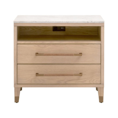 Table de chevet 2 tiroirs Cambria