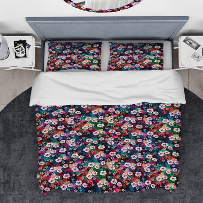 Traditional Polyester Floral Duvet Cover