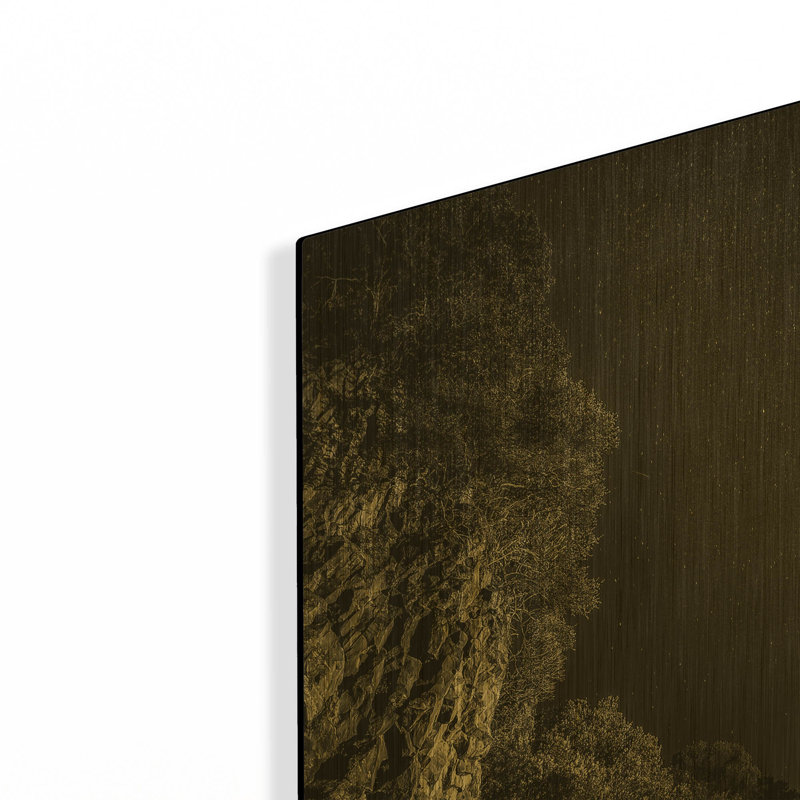«39» par Giuseppe Tour, art mural en métal doré, 16 po x 12 po, 16 po x 12 po