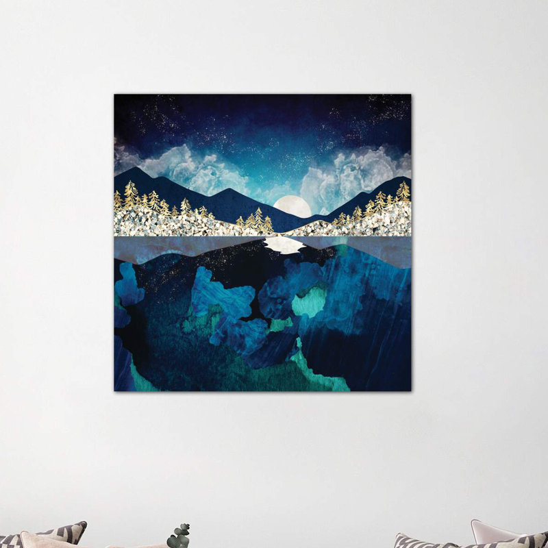 Midnight Water - Wrapped Canvas Print, 93.98 cm H x 93.98 cm W x 1.91 cm D