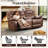 78"  Leather Manual Reclining Loveseat Sofa, 2-Seater Recliner Couch With Storage And Cupholders-22953456