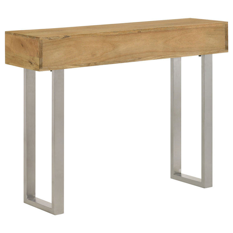 Harmony Natural And Silver 2Drawer Console Table