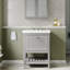 Old London Bexley 600mm Fern Green 1 Drawer Floor Standing Vanity Unit With 3 Tap Holes Contemporary Fireclay Basin-134736716-134736719