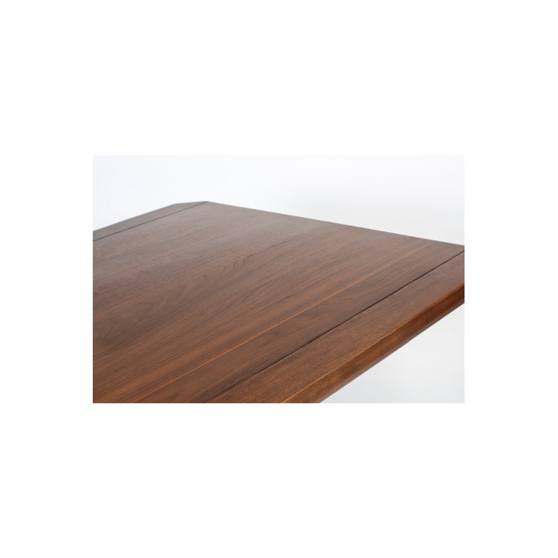 Storm Solid Wood Dining Table, Brown Lacquered, 30"H x 71"L x 35"W