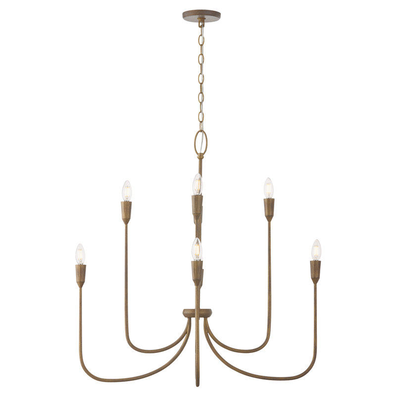 33" W x 32" H 8-Light Chandelier in Mystic Bronze