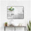 Miroir mural 24 po x 36 po, miroir rectangulaire noir, cadre en métal, miroir de salle de bain
