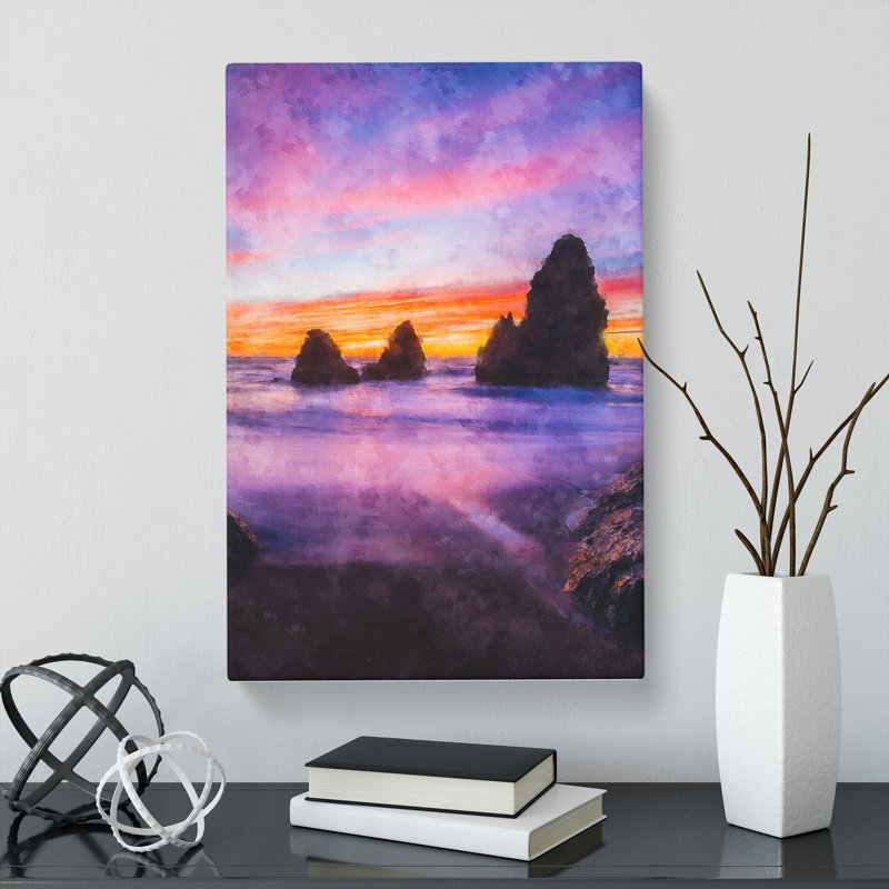 Rodeo Beach - Wrapped Canvas Painting, 91cm H x 60cm W x 3cm D