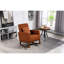 Chaise d'appoint Mid-Century moderne avec structure en bois - Lin rembourré pour le confort Coussin de siège de lecture rembourré en éponge haute densité