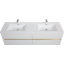 Meuble-lavabo mural avec lavabo, meuble de rangement flottant avec tiroirs à fermeture en douceur, meuble-lavabo pour la maison-112622535