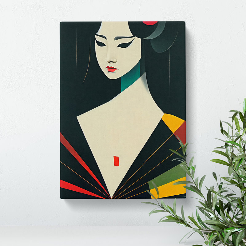 Artful Geisha No.3 - Wrapped Canvas Print, 60cm H x 40cm W x 3cm D