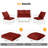 Outdoor Replacement 4‘’ Cushion Set Seat/Back Cushion  (SOFA NOT INCLUDED))-452398130
