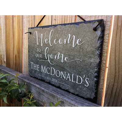 Plaque de jardin Kaius Welcome To Our Home