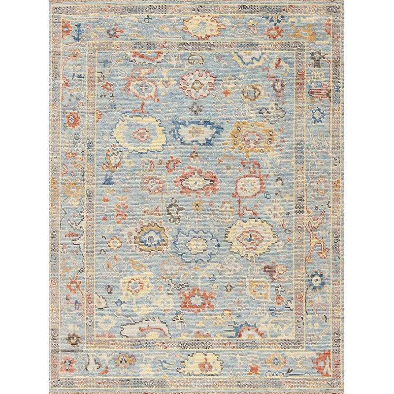 Cascade Hand Knotted Wool Indoor Rug, Rectangle 5' x 7'