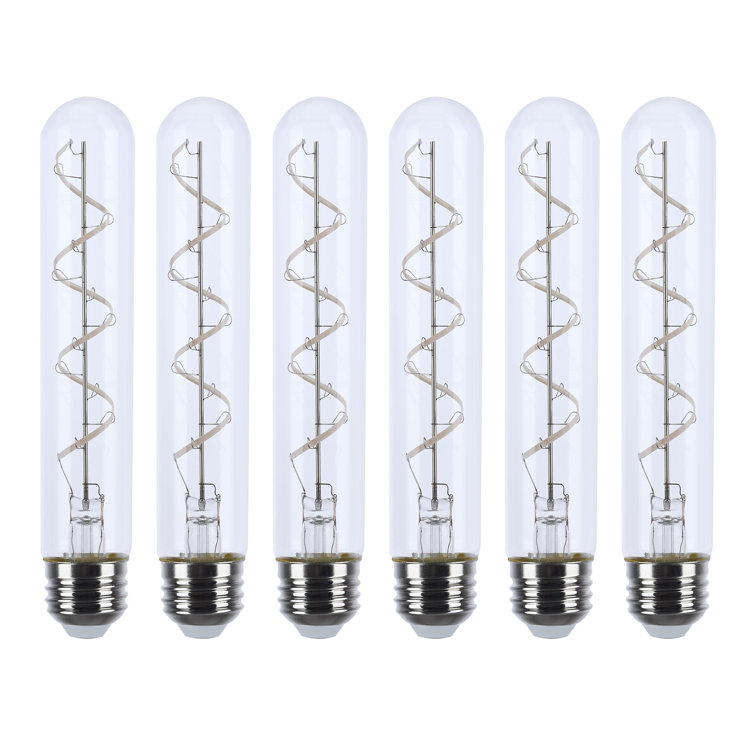6 Watt LED - Reminiscent - Flex Grey Coil Filament - T9 - Medium Base - 2700K CCT - Clear - 120 Volt