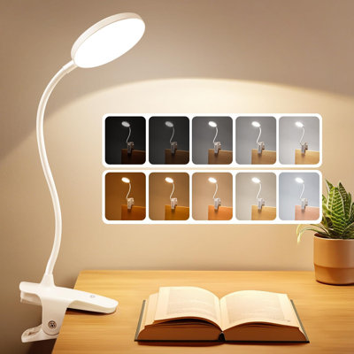 Clip on Lamp5 Brightness5 Color Clip on Light200LM 36 LED Reading Lights