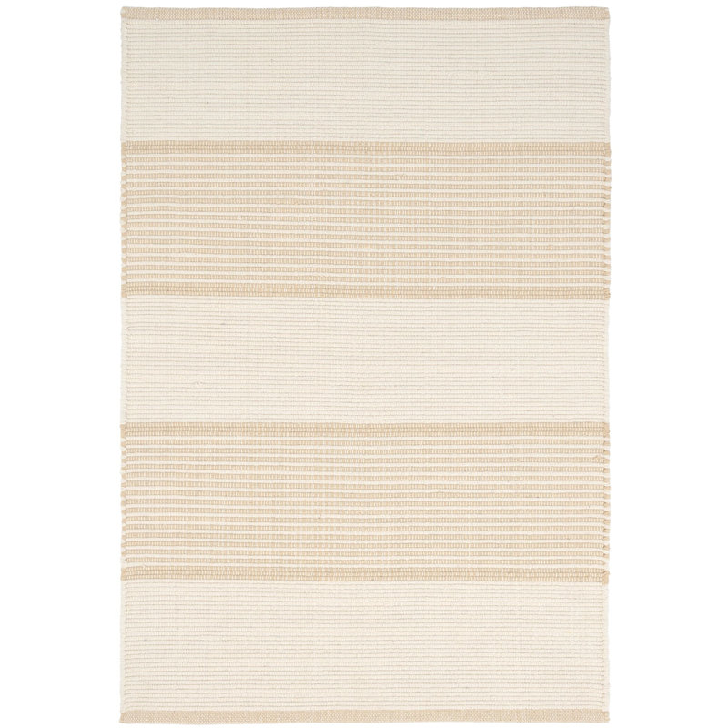 La Mirada Wheat Handwoven Cotton Rug, Rectangle 8'6" x 11'6"