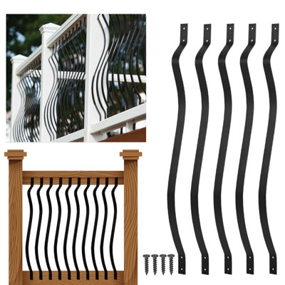 25-Pack Outdoor Deck Balusters With Screws 32.25″ For Porch & Stair Railings – Easy Install, Weather-Resistant Design