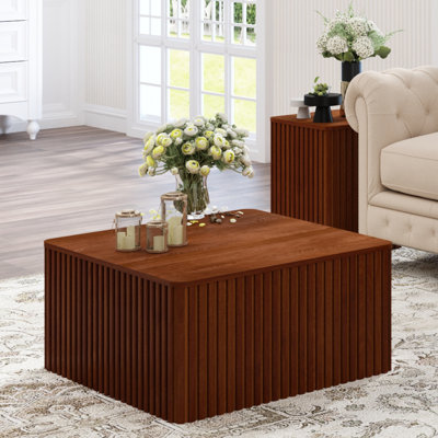 Table basse rabattable carrée 30 po avec table basse et rangement
