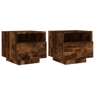 Brayli 39cm W Engineered Wood Bedside Table