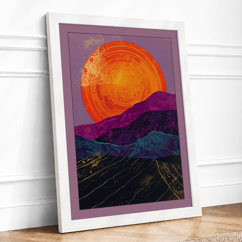 Desert Under Stars Modern - Print, A1 - 84.1 x 59.4 cm, White