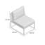 Chaise de patio modulaire avec coussins Runar