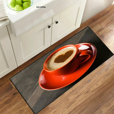 Vintage Look Polypropylene Plastic Water Resistant Anti-Fatigue Non-Skid Kitchen Mat