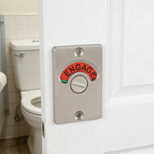 Door Lock Featuring Indicator, Latch Indicating Lock Zinc Alloy Bolt Door Lock Indicator Bolt Vacant/engaged Bathroom Wc Public Restroom Toilet Privacy Partition Door Lock Latch