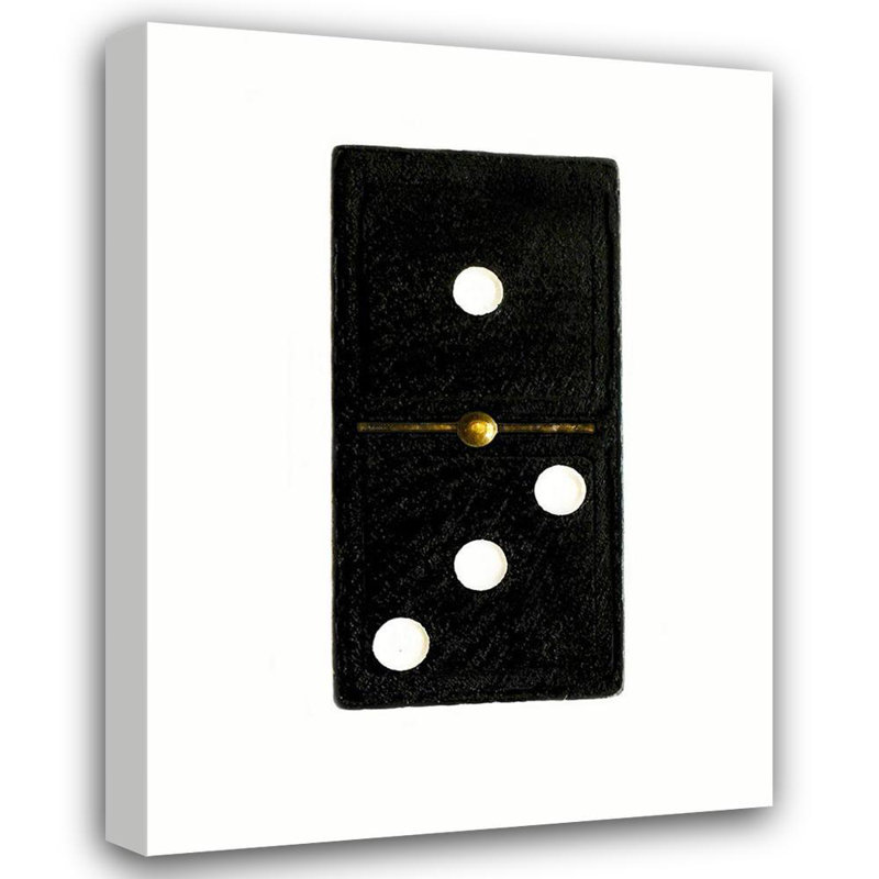 Art sur toile tendue Ivy Bronx GST Gallery: Black Domino 1 3, H 24 po x l 19 po
