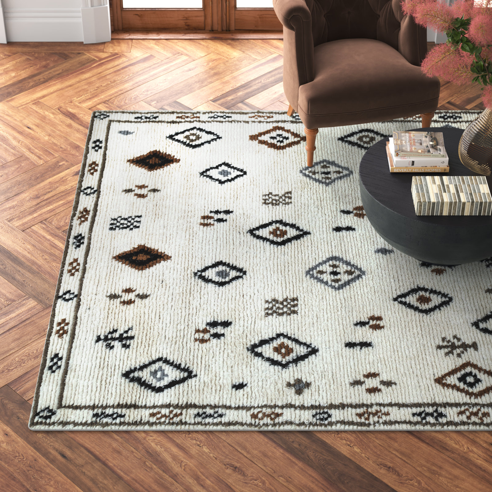 Rivah Hand-Tufted Geometric Rug, Rectangle 7'6" x 9'6"