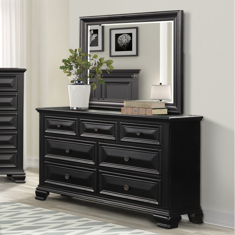 Oyola 64'' W 7 - Drawer Dresser, Vintage Black