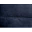 Futon 2 places convertible en lit en microfibre bleu marine contemporain, avec pied de soutien supplémentaire, élégant et adapté aux petits espaces.