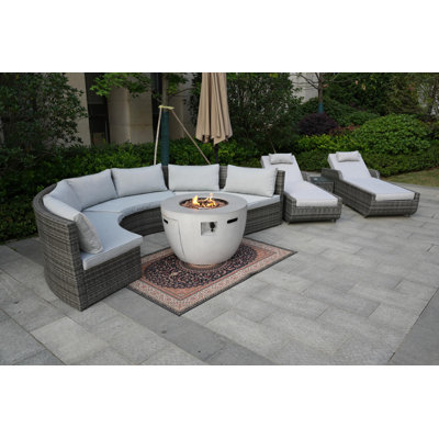 Almanza 8 - Person Patio Conversation Set with Cushions