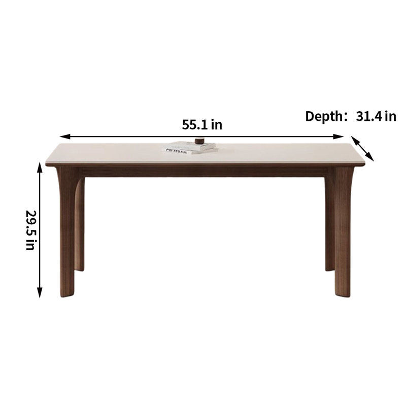 Table à vent Nariko Simple , H 29,5 po x L 55,1 po x l 31,4 po