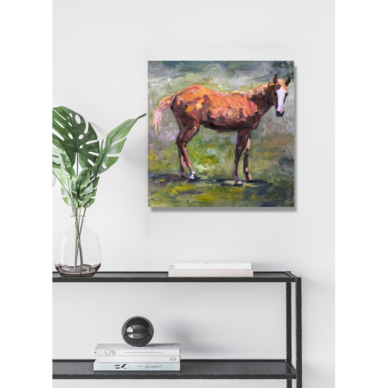 Foal - Artist Enhanced Canvas Print, 20" H x 20" W x 1" D, Unframed