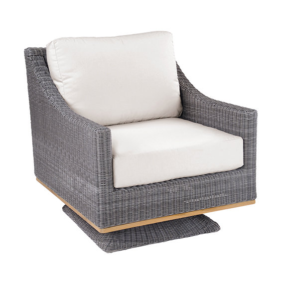 Frances Teak Outdoor Rocker Chair, Ash, Frances Black